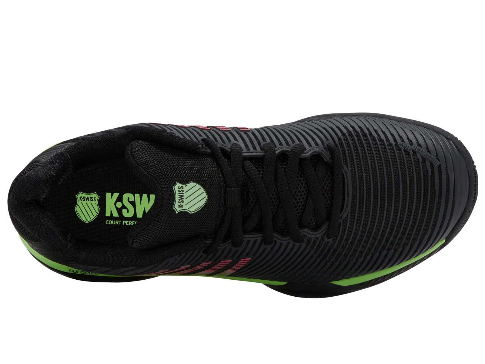 KSwiss Hypercourt Express All Court Mens WIDE 2E Black Tennis Shoe