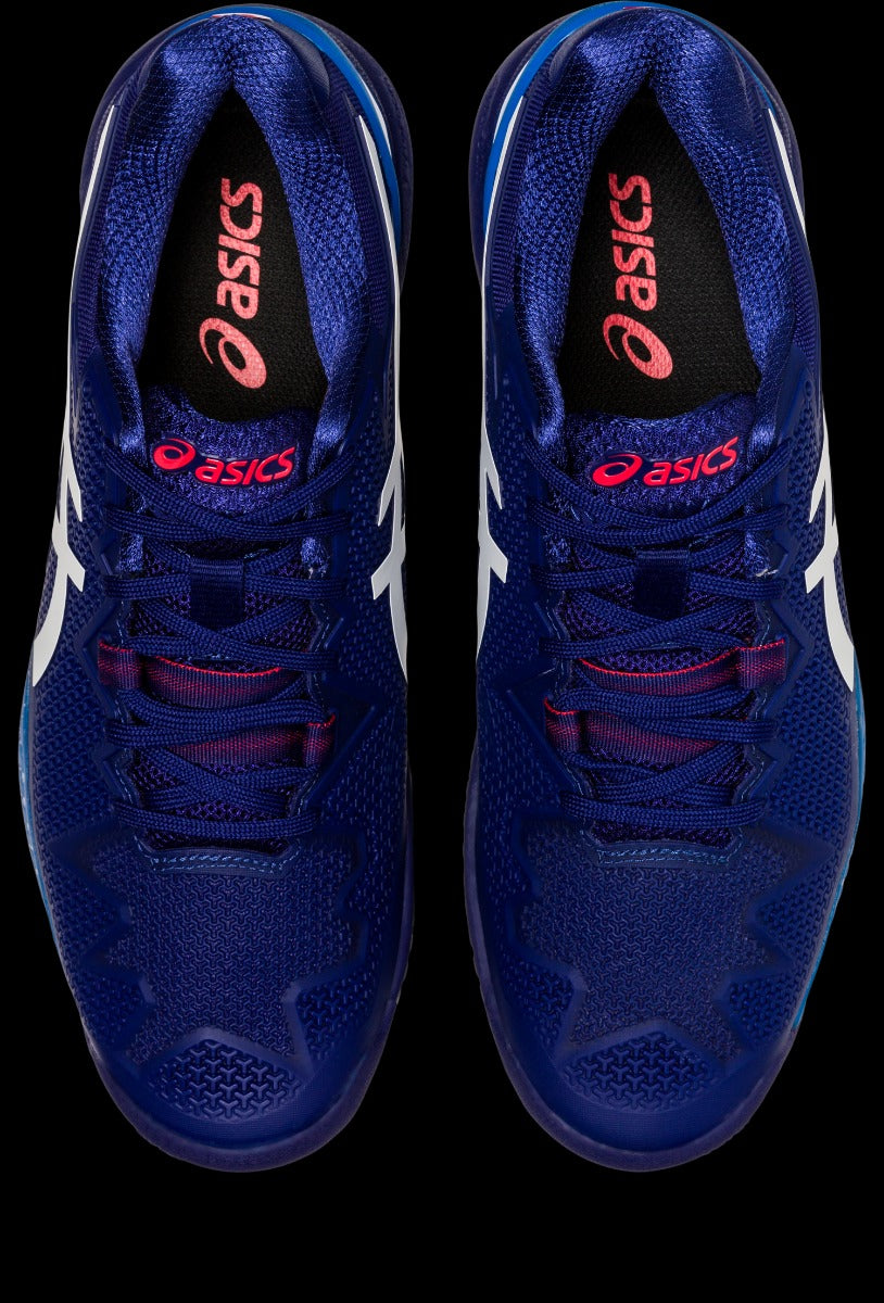 Asics Gel Resolution 8 Mens Blue Tennis Shoe US 11