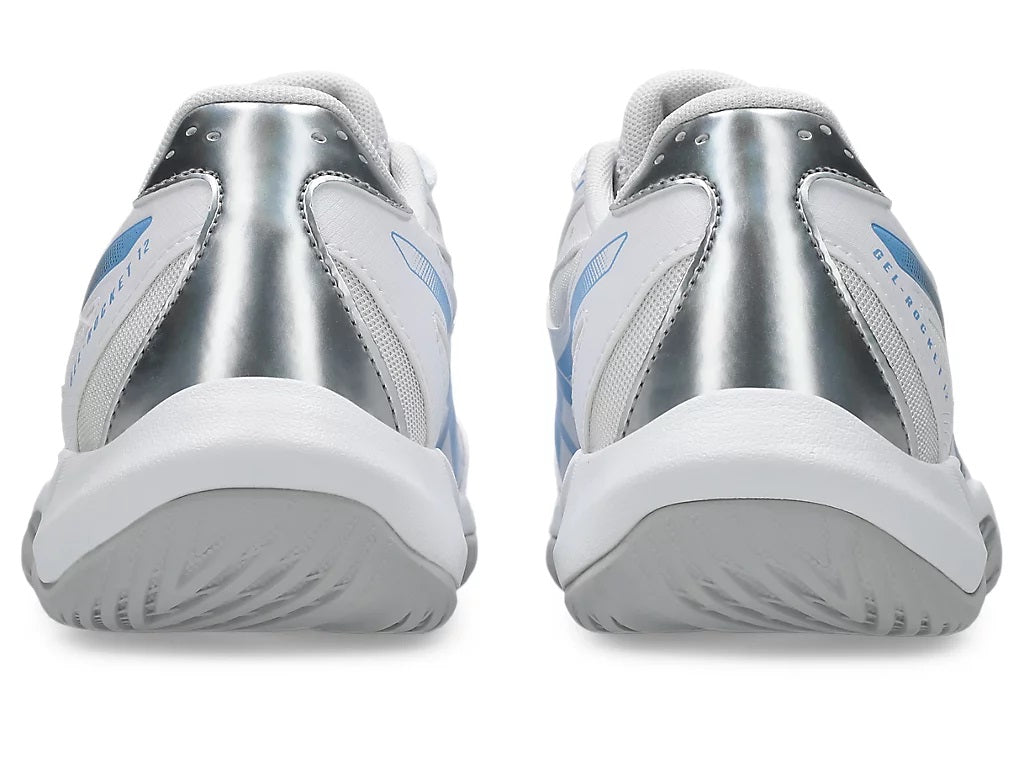 Asics Gel Rocket 12 Womens White Squash Shoe