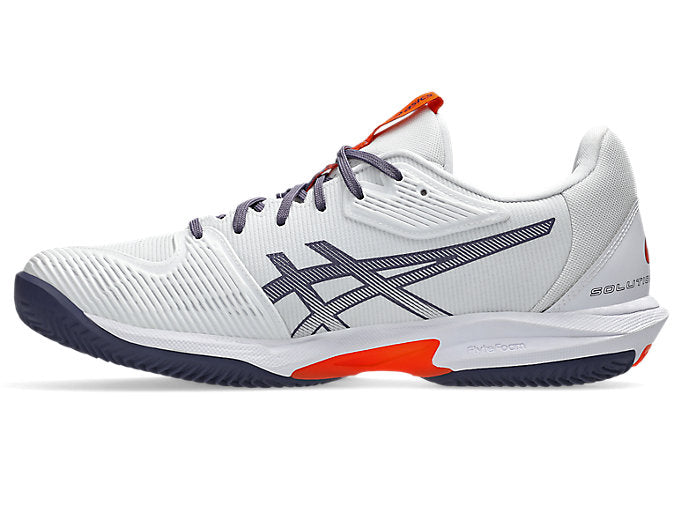 Asics Solution Speed FF 3 Clay White/Orange Mens Tennis Shoe, inner side view