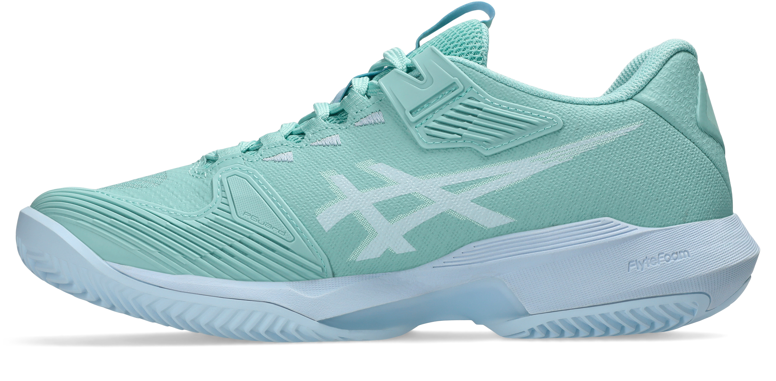 Asics Solution Speed FF 4 Clay Womens Oasis Green Tennis Shoe, inner side view