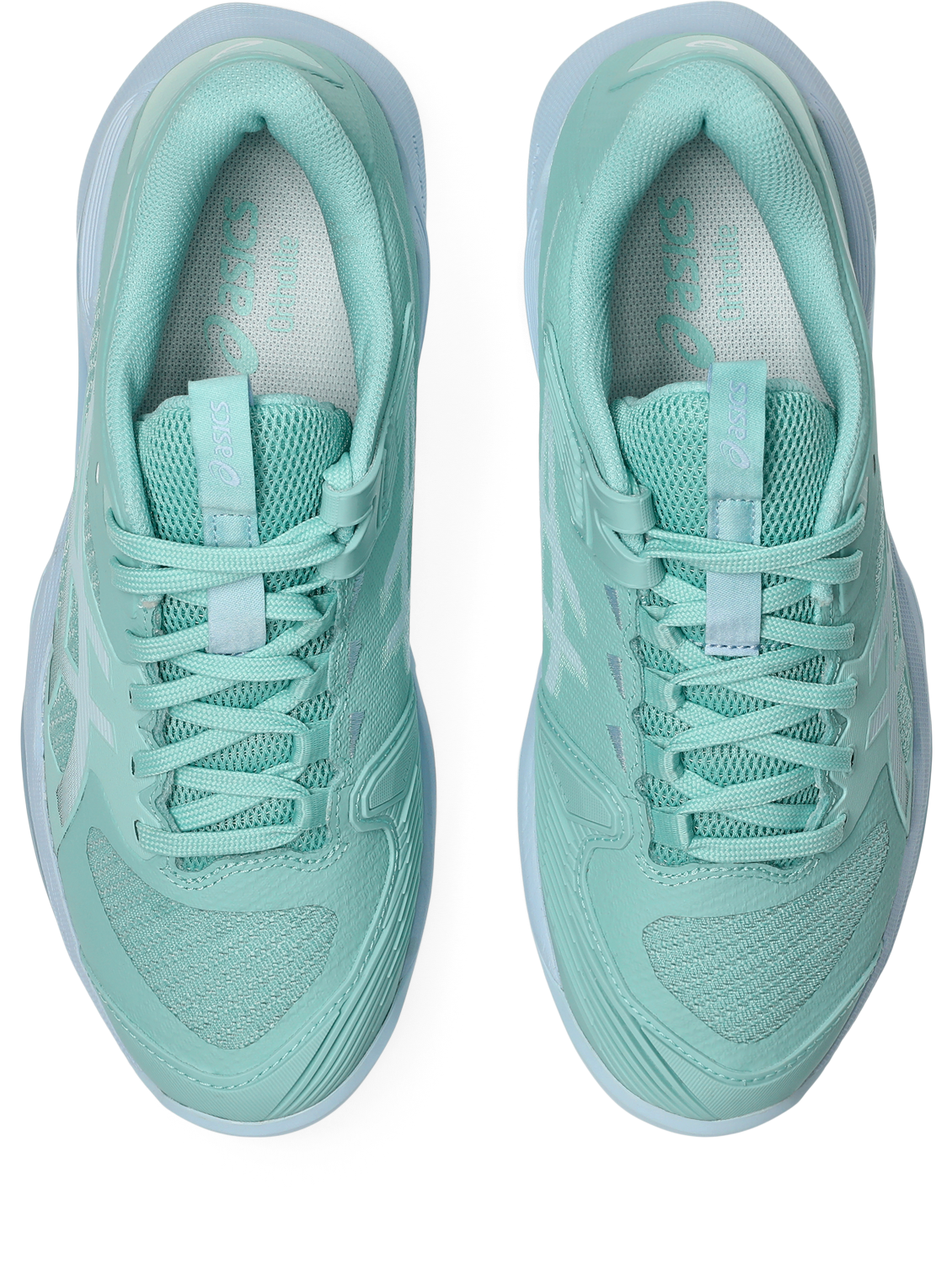 Asics Solution Speed FF 4 Clay Womens Oasis Green Tennis Shoe, top-down view