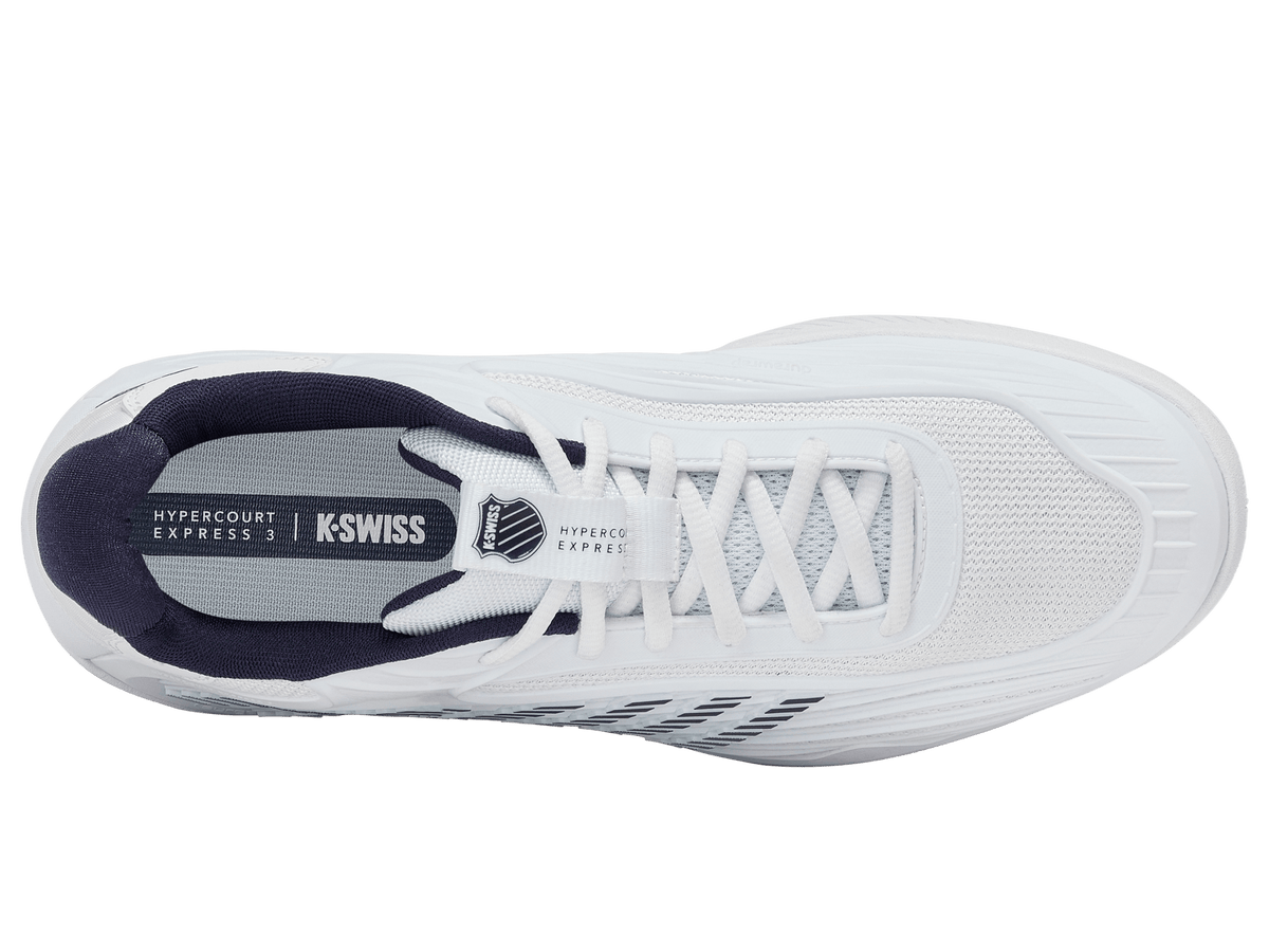 KSwiss Hypercourt Express 3 AC White/Silver Mens Tennis Shoe
