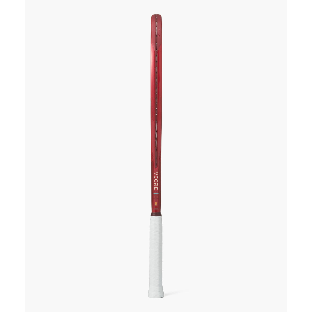 Yonex VCore 100 8th Gen Ruby Red Tennis Racquet, side profile view