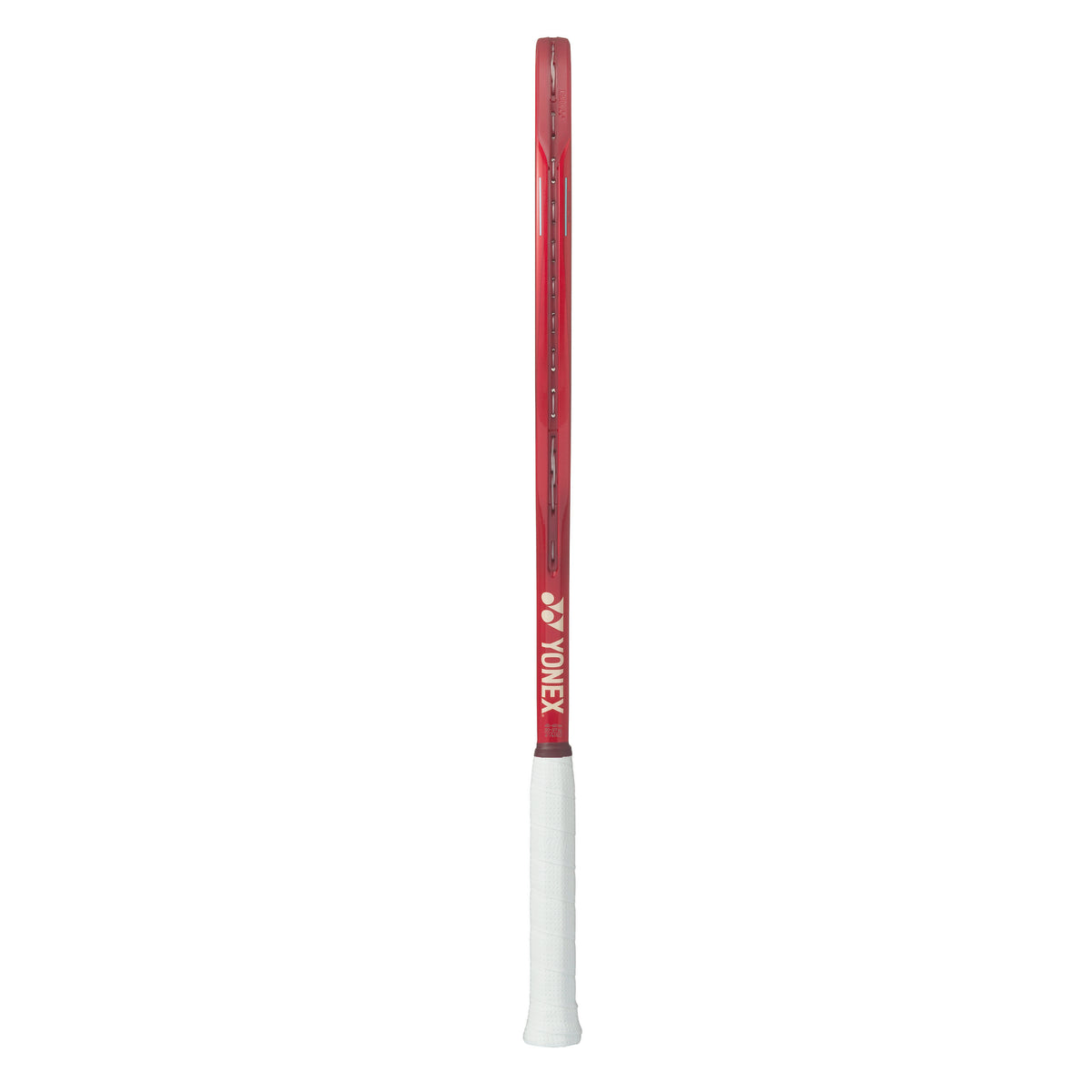 Yonex VCore 98 8th Gen Ruby Red Tennis Racquet, side profile view