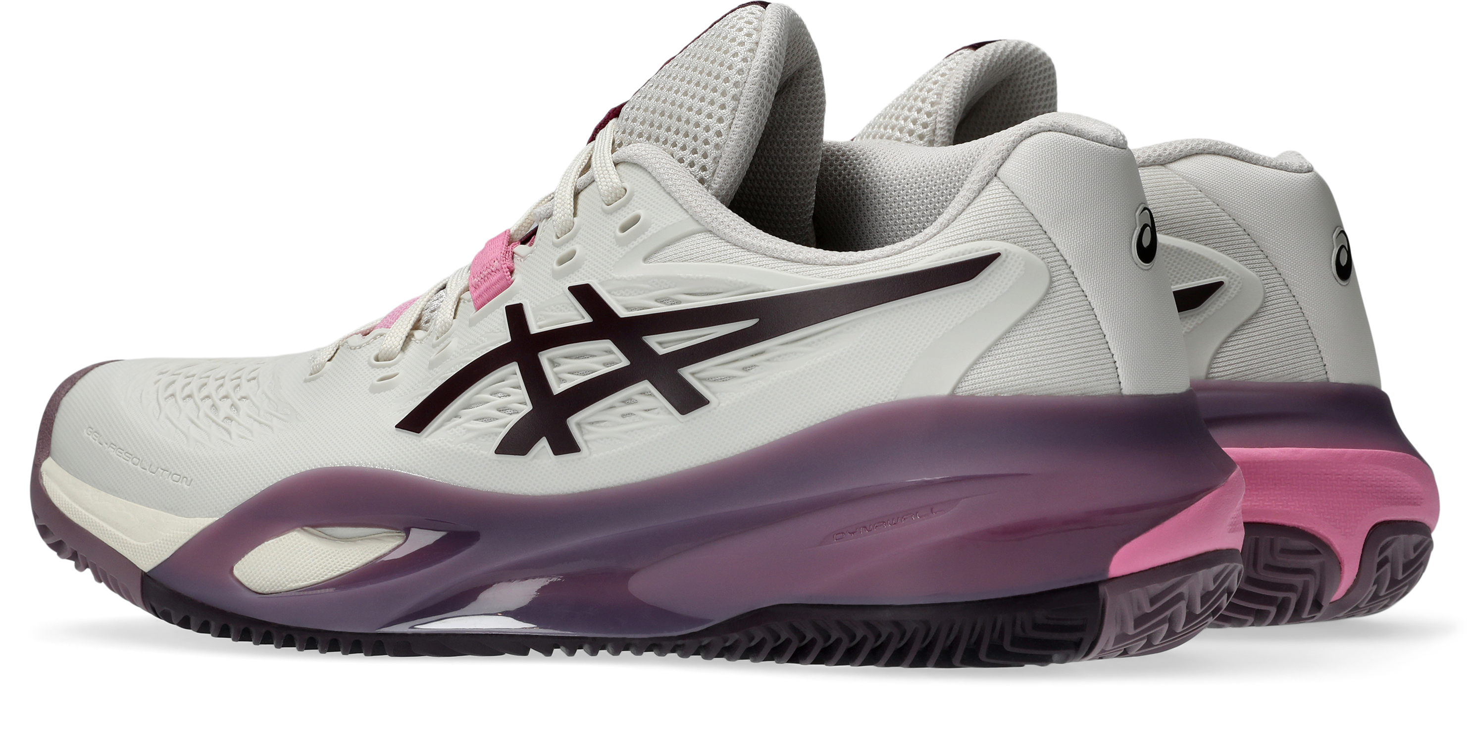 Asics Gel-Resolution X Clay Womens Tennis Shoe - Soft Oat/Dark Aubergine