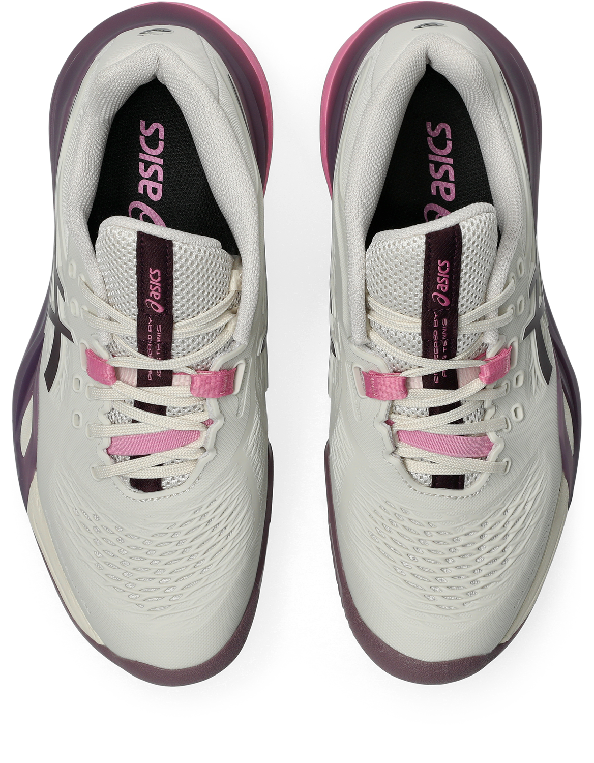 Asics Gel-Resolution X Clay Womens Tennis Shoe - Soft Oat/Dark Aubergine