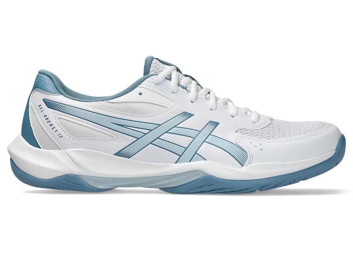 Asics Gel Rocket 12 Mens White Squash Shoe