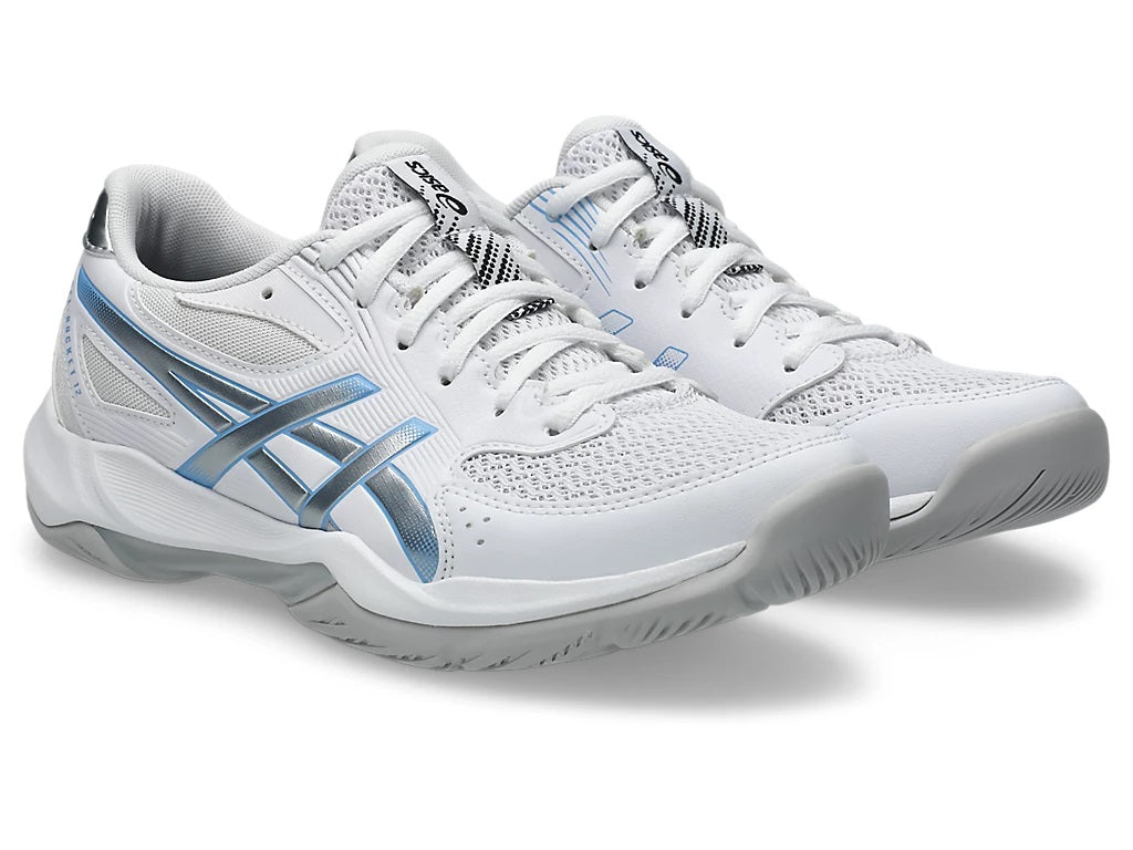 Asics Gel Rocket 12 Womens White Squash Shoe