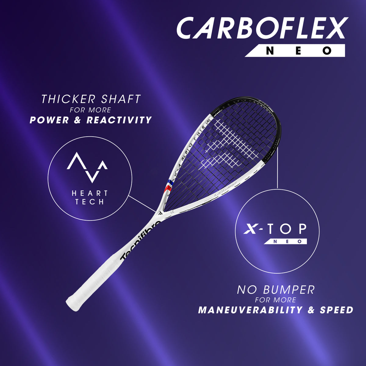 Tecnifibre Carboflex Neo 125 NS Squash Racquet