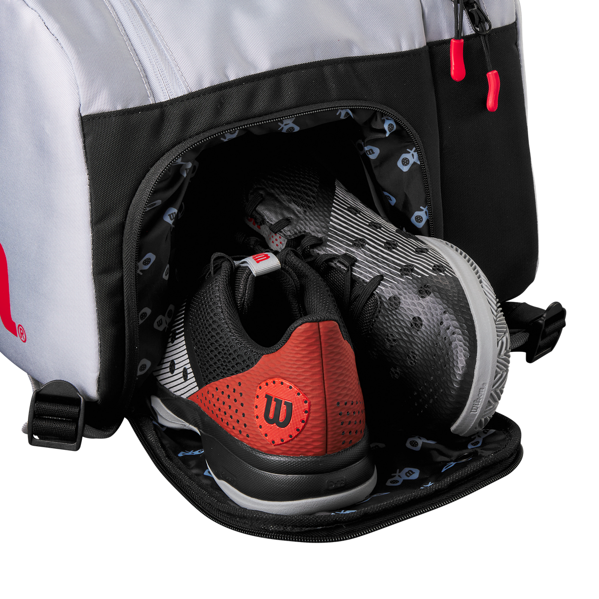 Wilson Pickleball Super Tour Bag Grey/Black/Red