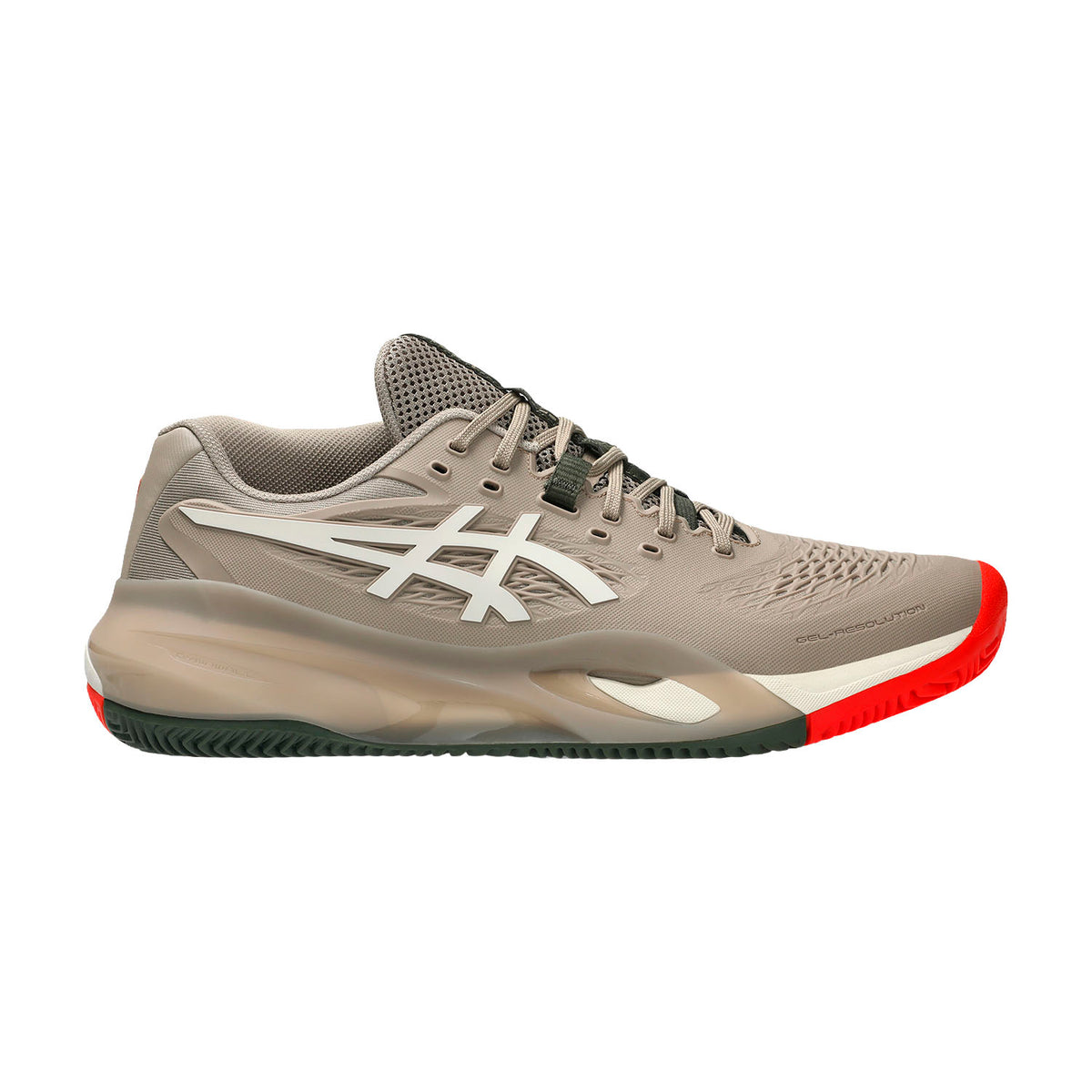 Asics Gel Resolution X Clay Greige/Soft Oat Mens Tennis Shoe
