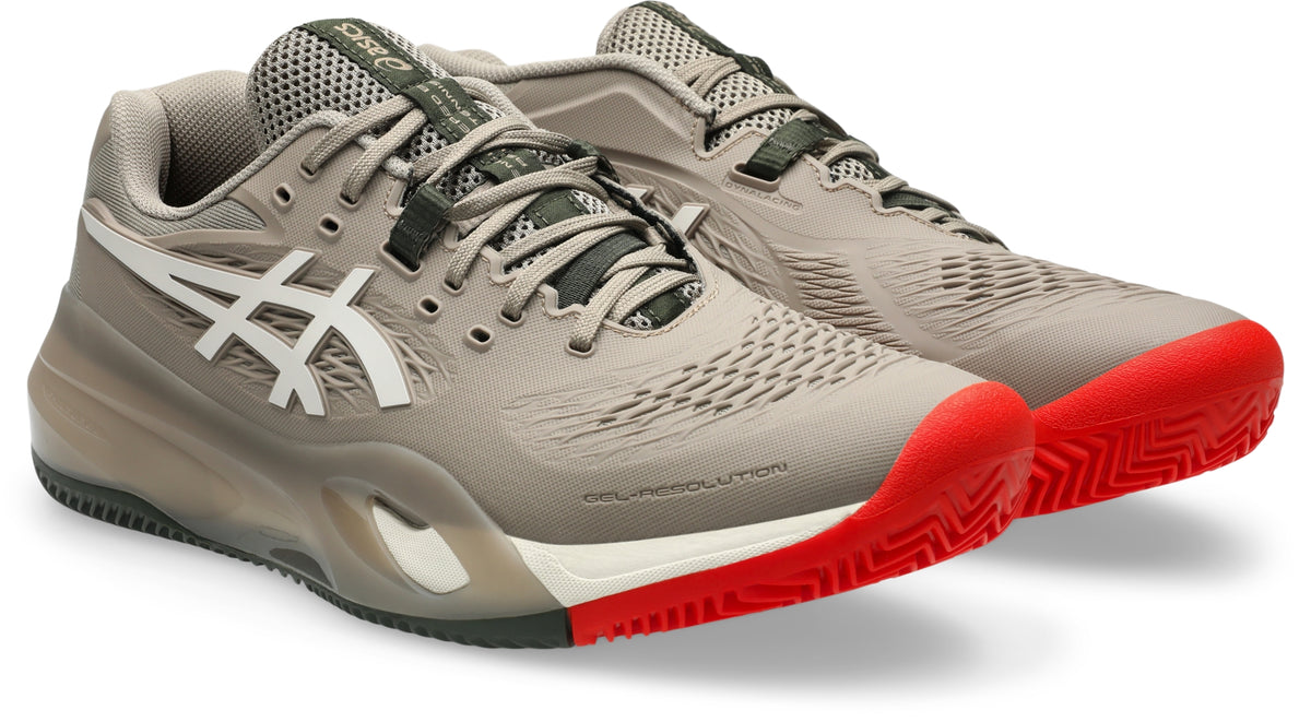 Asics Gel Resolution X Clay Greige/Soft Oat Mens Tennis Shoe