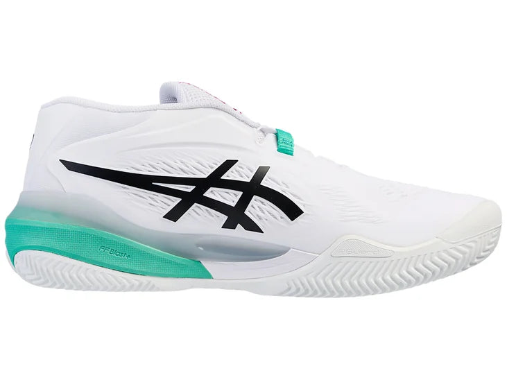 Asics Gel Resolution X Clay White Mens Tennis Shoe, outer side view