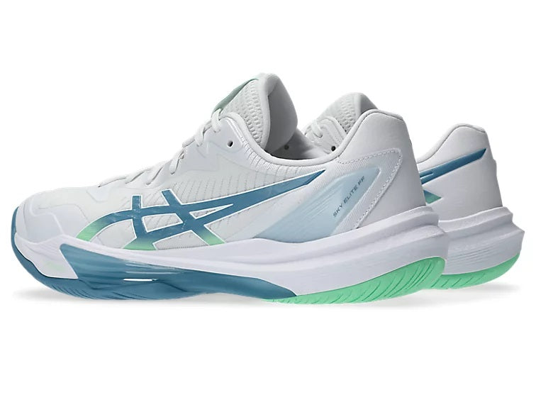 Asics Sky Elite FF 3 Mens Indoor Shoe, angled view showing inner side and heel