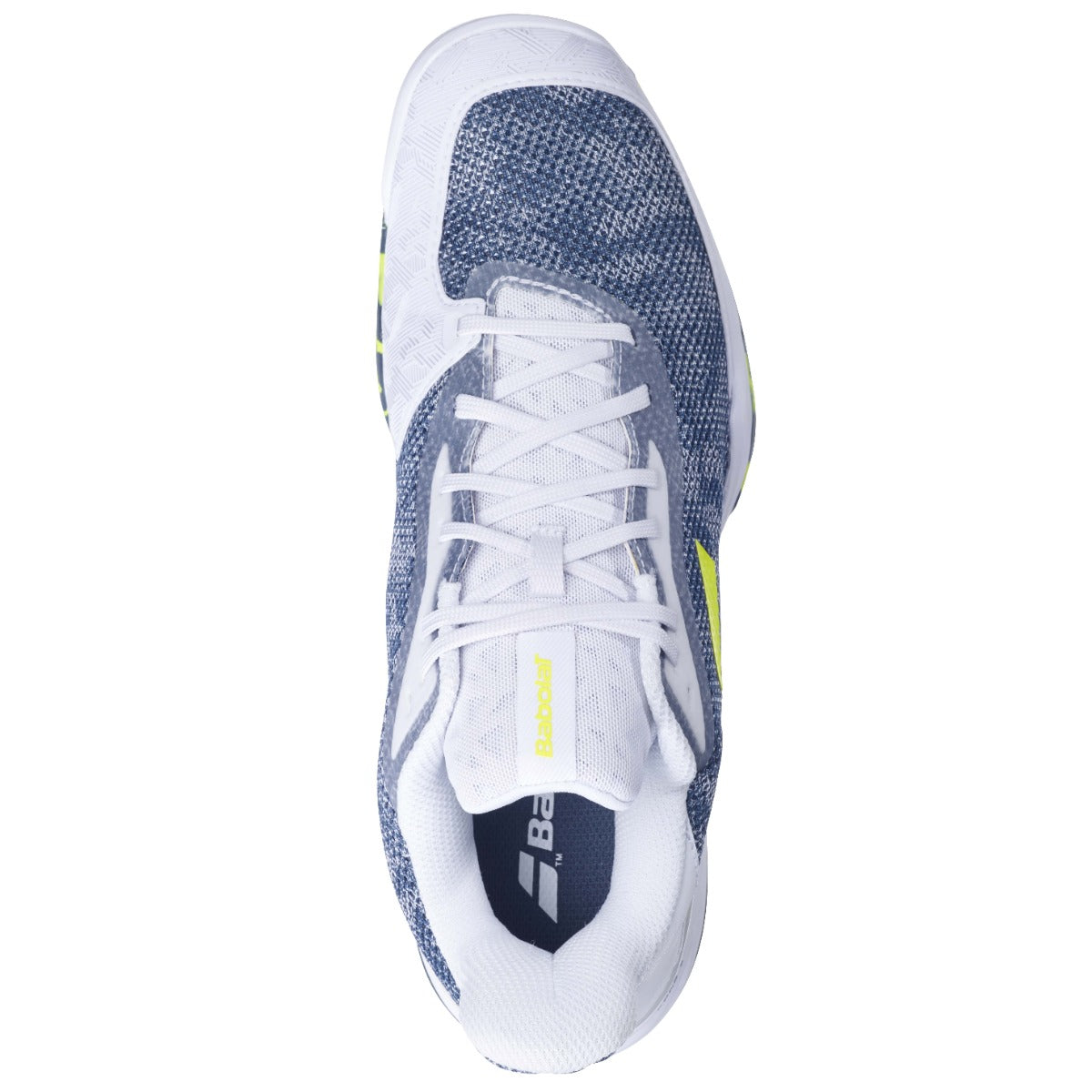 Babolat Jet Tere Clay Mens White Tennis Shoes, top-down view