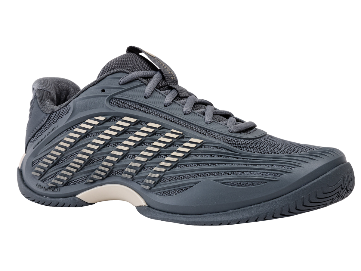 KSwiss Hypercourt Express 3 AC Grey Mens Tennis Shoe, outer side view