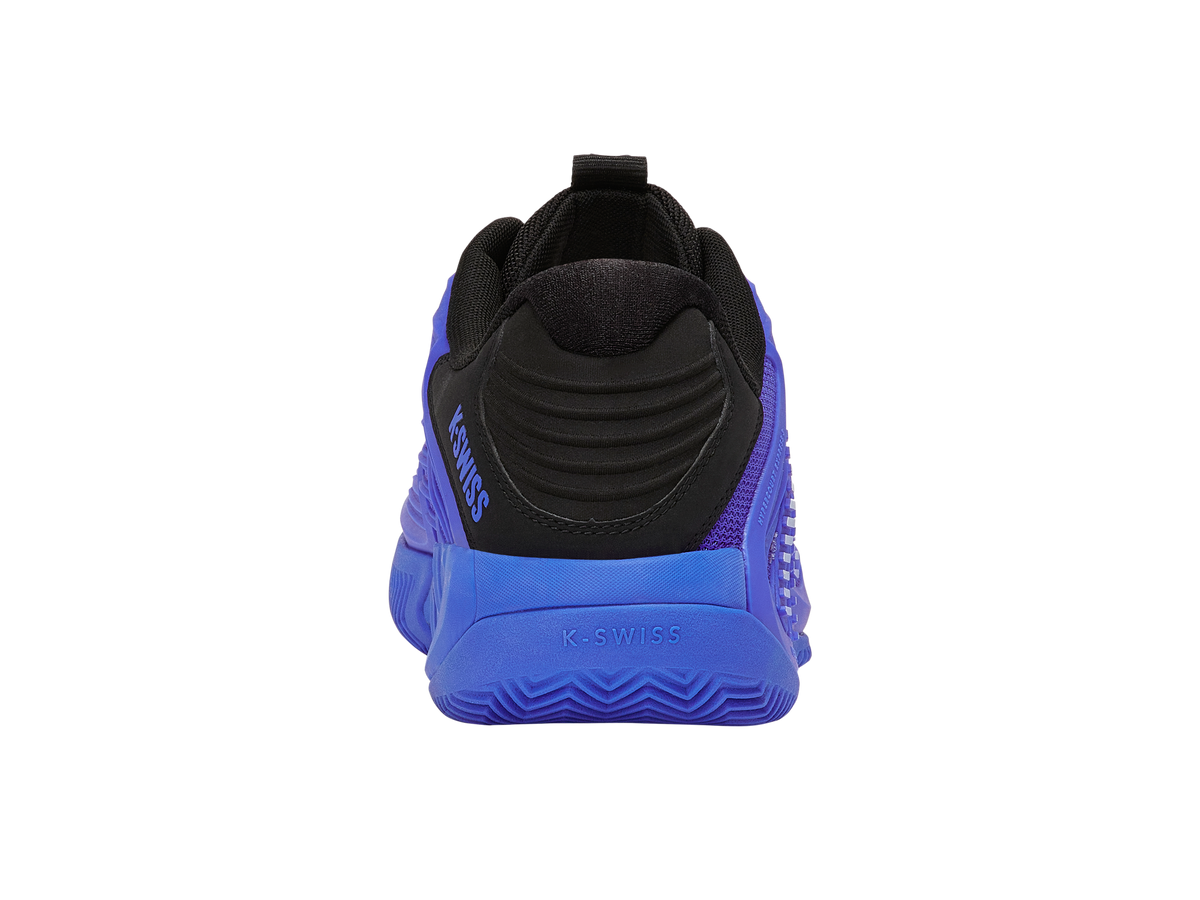 KSwiss Hypercourt Express 3 Clay Blue Mens Tennis Shoe, rear view showing the heel counter