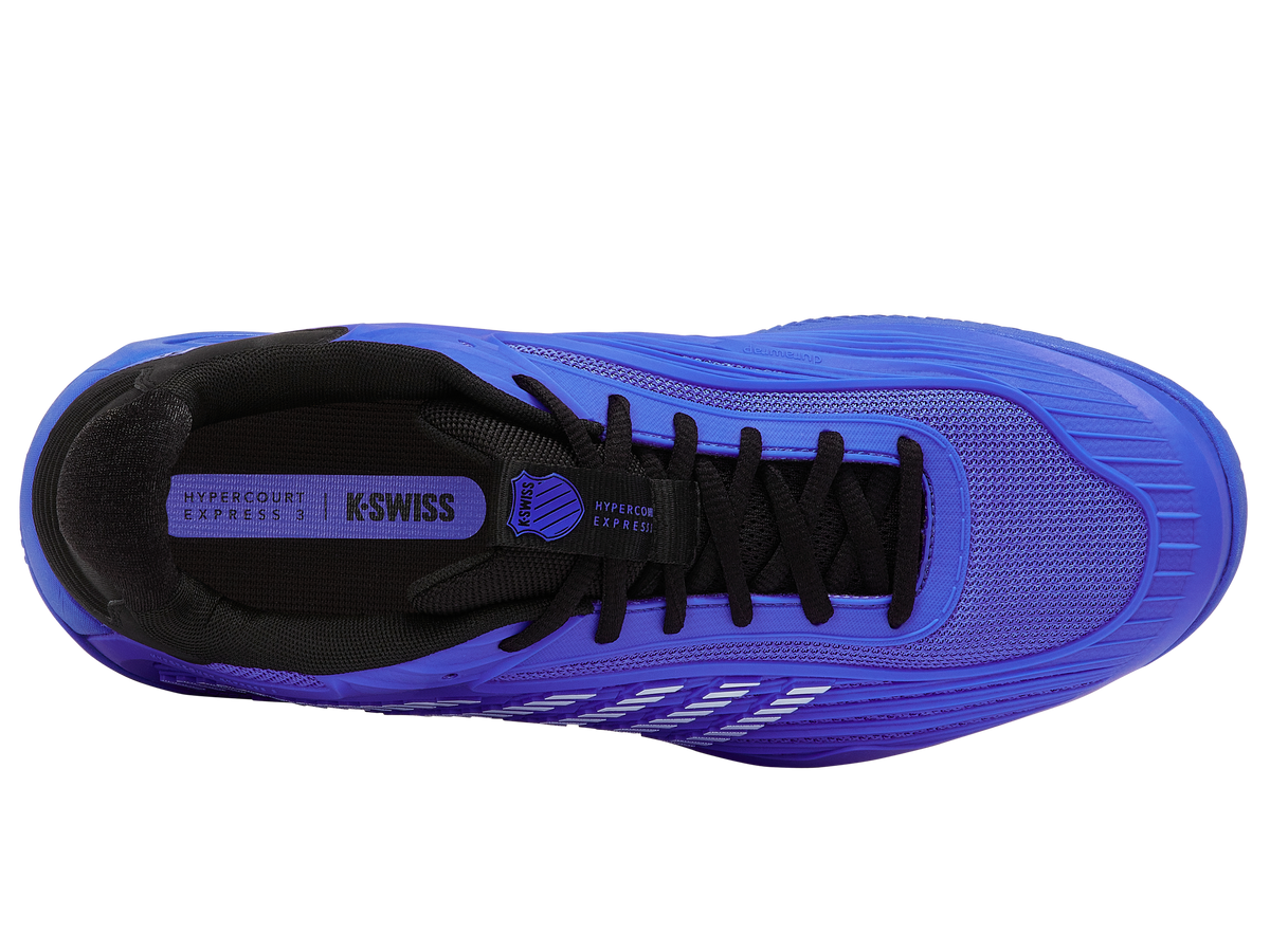 KSwiss Hypercourt Express 3 Clay Blue Mens Tennis Shoe, top-down view