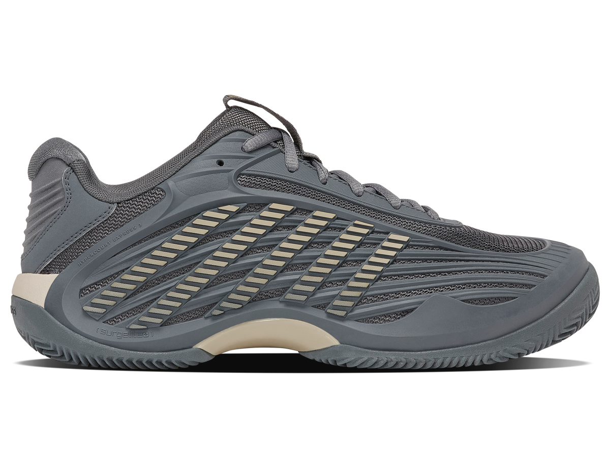 KSwiss Hypercourt Express 3 Clay Grey Mens Tennis Shoe, main product view