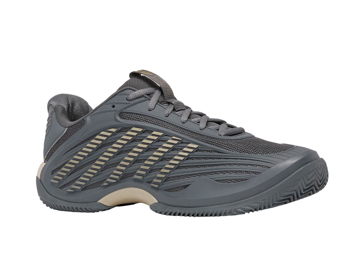 KSwiss Hypercourt Express 3 Clay Grey Mens Tennis Shoe, outer side view