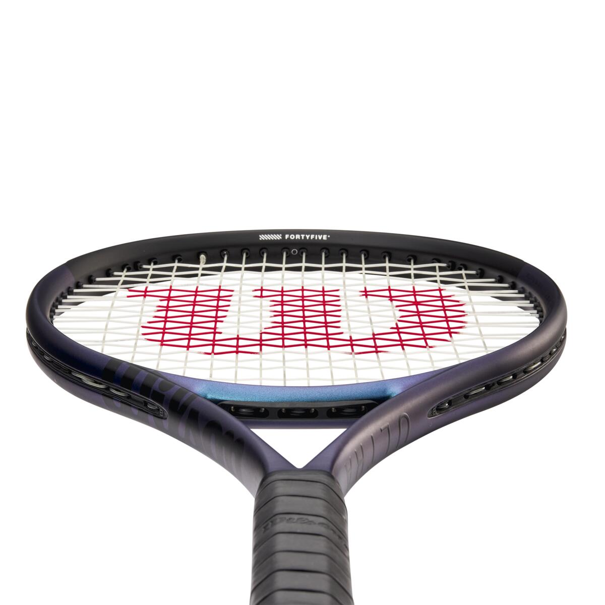 Wilson Ultra 100 V4 Tennis Racquet, angled view