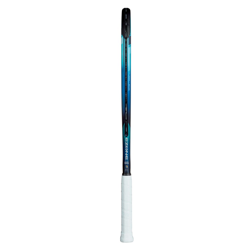 Yonex Ezone 100 SL Sky Blue Tennis Racquet, side profile view