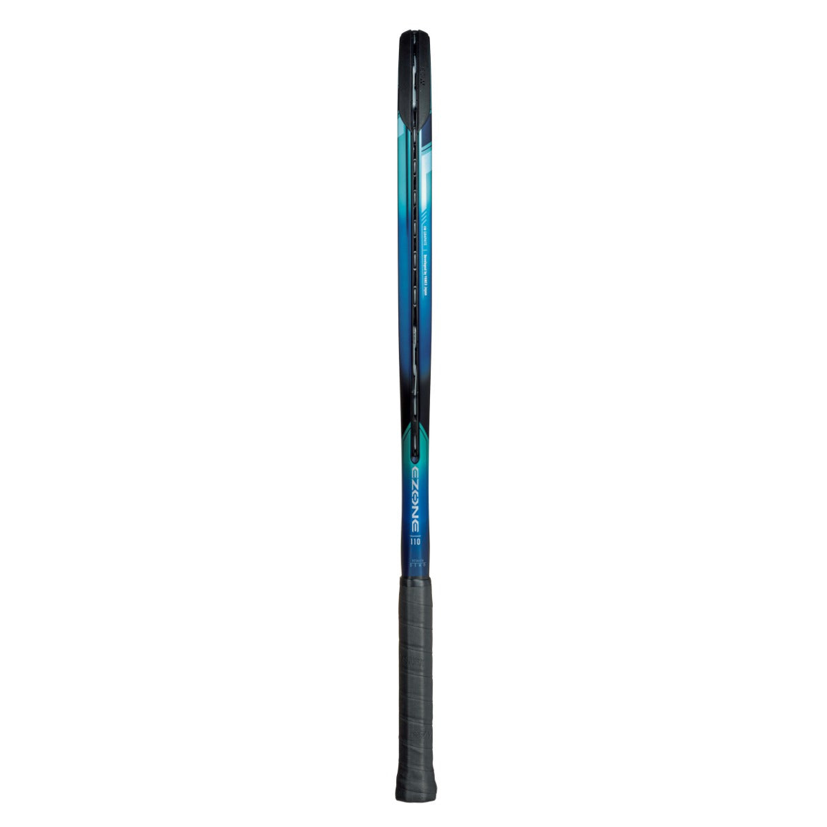 Yonex Ezone 110 Sky Blue Tennis Racquet, side profile view
